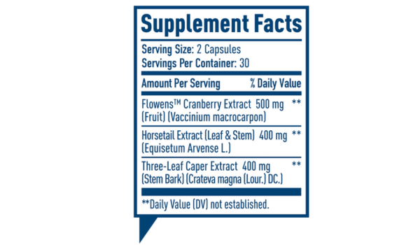 NativePath Bladder Supplement facts