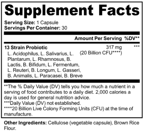 Ozelyt CS 20b Ingredients Supplement Facts