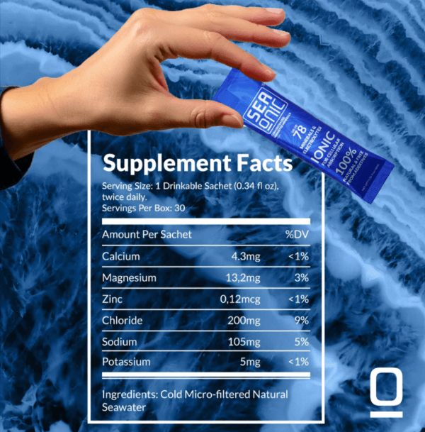 Seaonic Electrolytes Ingredients Supplement Facts
