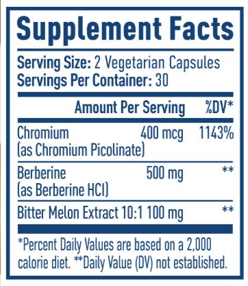 NativePath Berberine Ingredients Supplement Facts