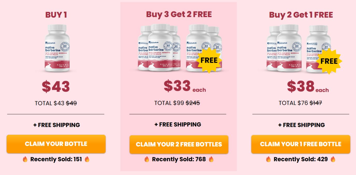 NativePath Berberine Pricing